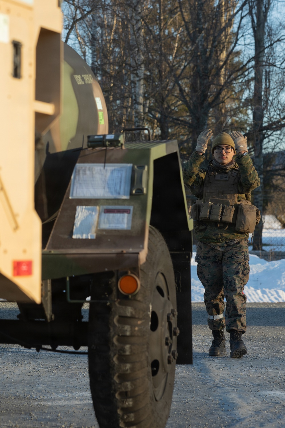 CORE26 | U.S. Marines Conduct Logistics Convoy in Preparation for Exercise Cold Response 26