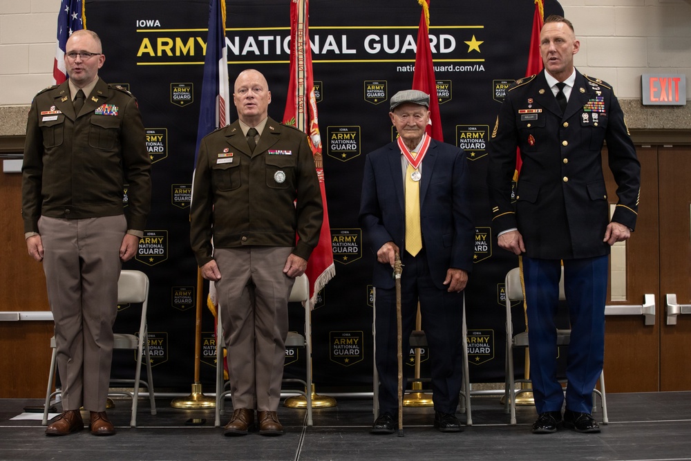 Silver de Fleury Medal presented to WWII Veteran Henry Langrehr