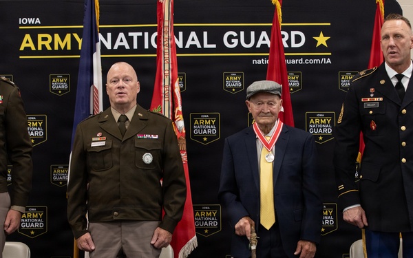 Silver de Fleury Medal presented to WWII Veteran Henry Langrehr