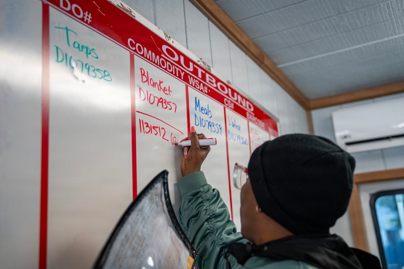 Commodities Ready to be Transported to Mississippi Following Severe Winter Weather