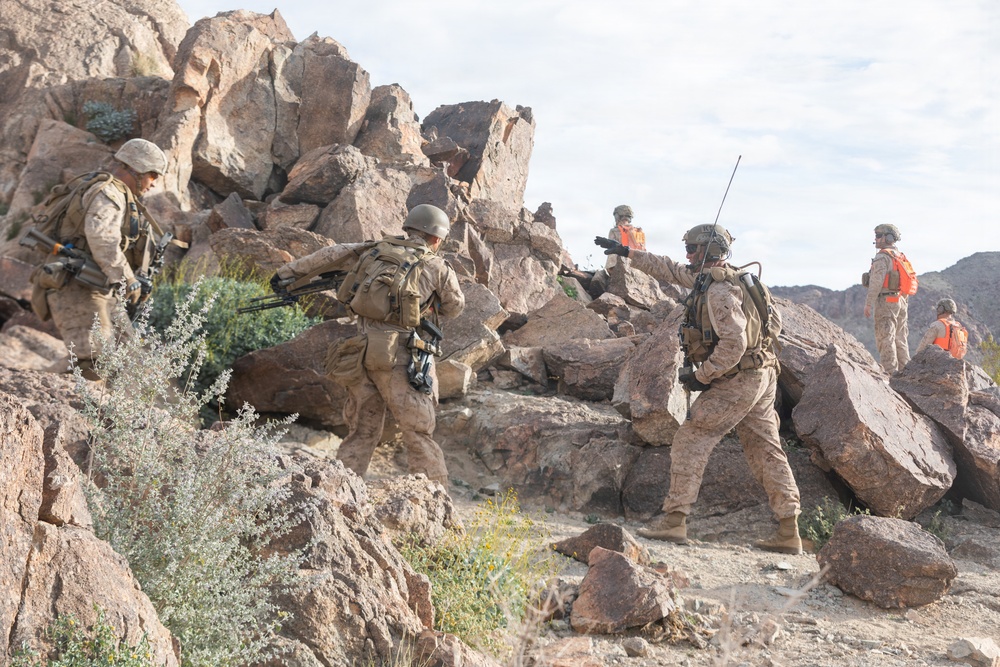 U.S. Marines with 3rd Bn, 7th Marines conduct company attack during SLTE