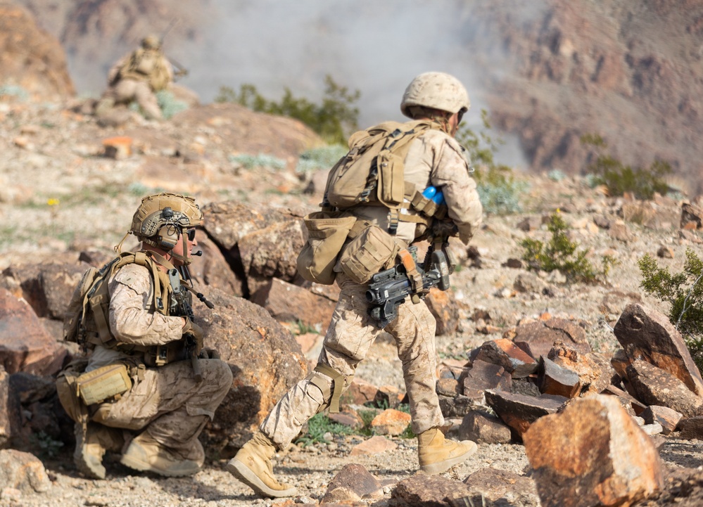 U.S. Marines with 3rd Bn, 7th Marines conduct company attack during SLTE
