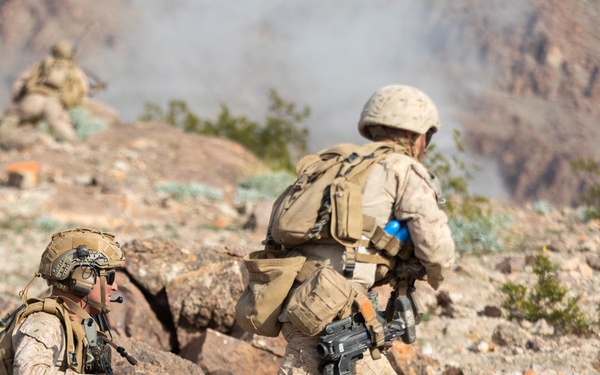 U.S. Marines with 3rd Bn, 7th Marines conduct company attack during SLTE
