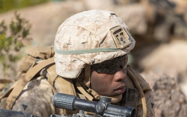 U.S. Marines with 3rd Bn, 7th Marines conduct company attack during SLTE