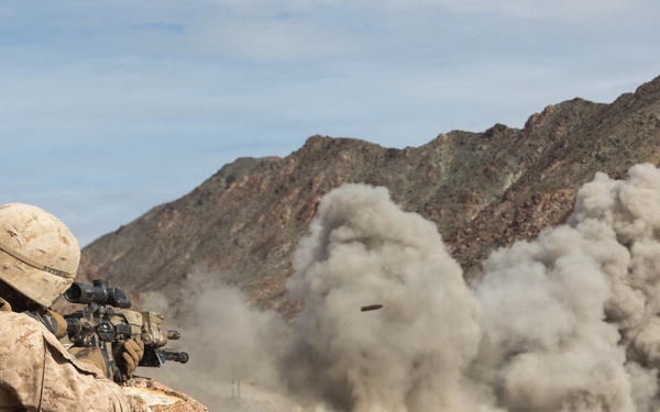U.S. Marines with 3rd Bn, 7th Marines conduct company attack during SLTE