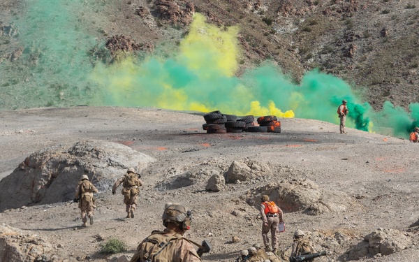 U.S. Marines with 3rd Bn, 7th Marines conduct company attack during SLTE