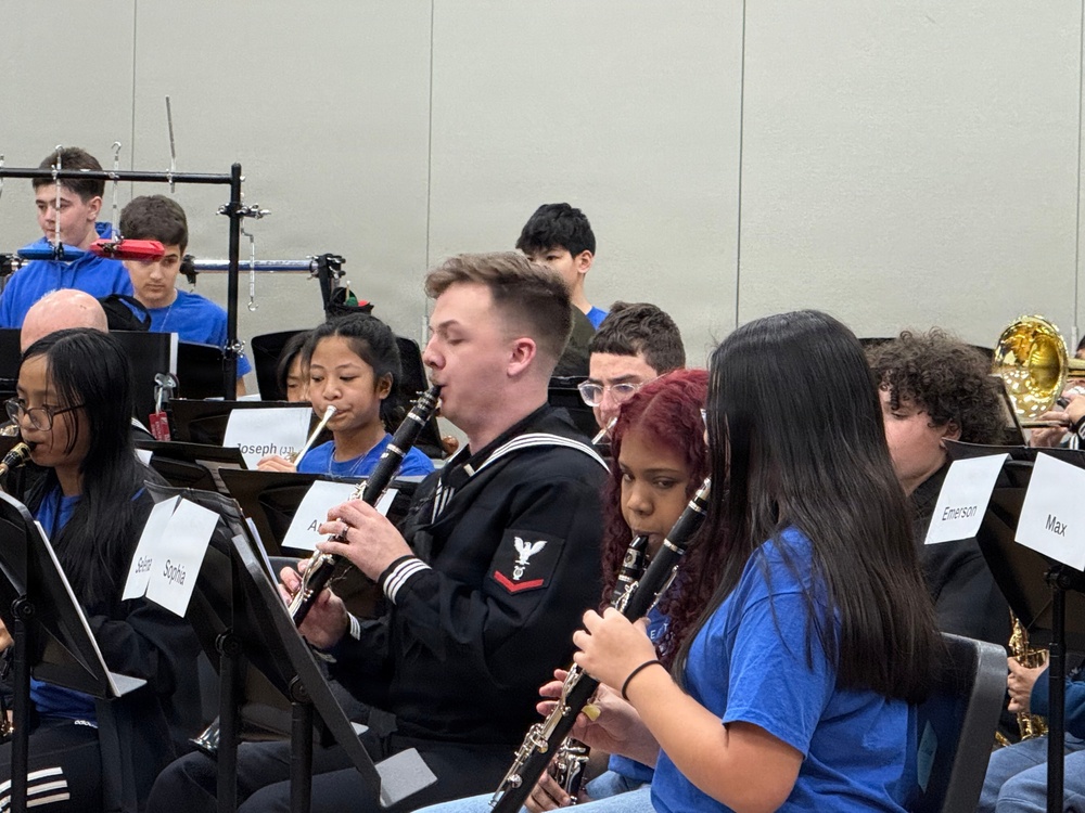 River Trails Middle School Music Clinics by Navy Band Great Lakes