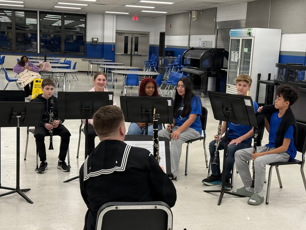 River Trails Middle School Music Clinics by Navy Band Great Lakes