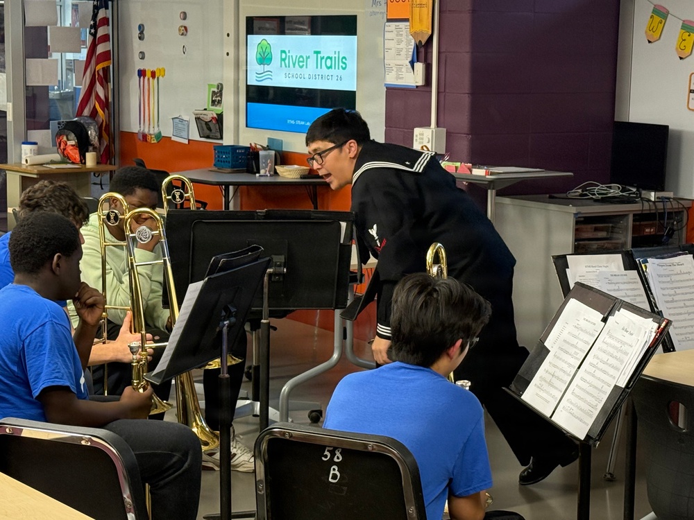 River Trails Middle School Music Clinics by Navy Band Great Lakes