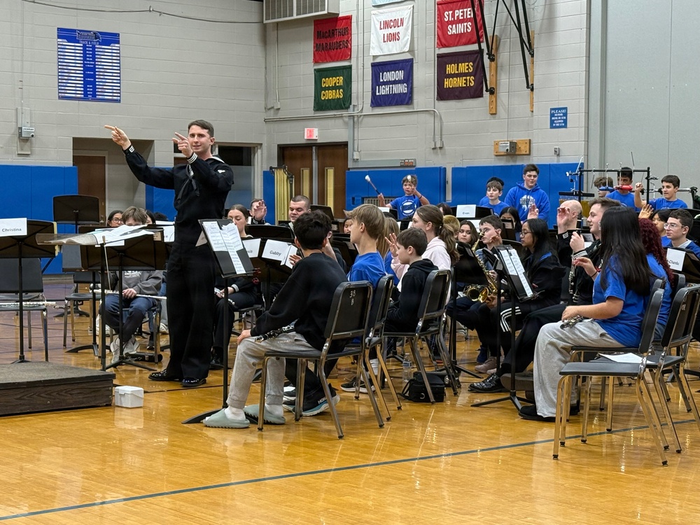 River Trails Middle School Music Clinics by Navy Band Great Lakes