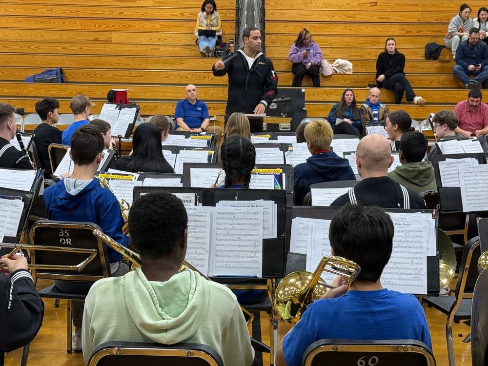 River Trails Middle School Music Clinics by Navy Band Great Lakes