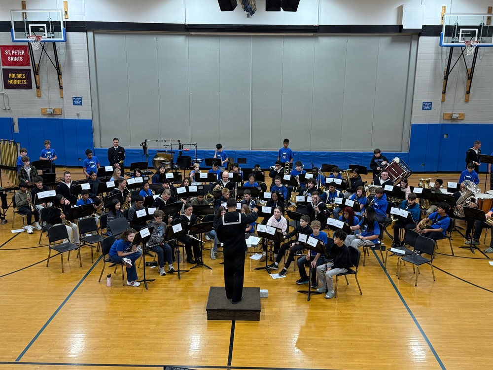 River Trails Middle School Music Clinics by Navy Band Great Lakes