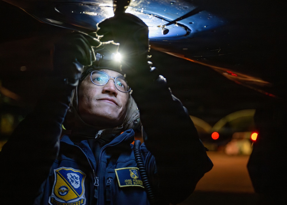 The Blue Angels' conduct winter training