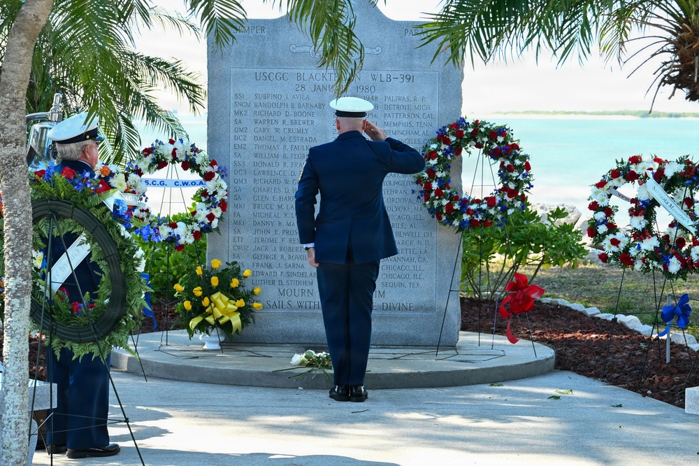Coast Guard holds 46th anniversary memorial for USCGC Blackthorn crew
