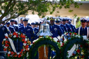 Coast Guard installs statue of Seaman Apprentice Flores in the Circle of Heroes veterans memorial off the coast of Clearwater