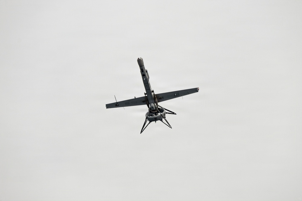 11th MEU Marines, Sailors and DOW Contractors Conduct V-BAT Flight Aboard USS Portland