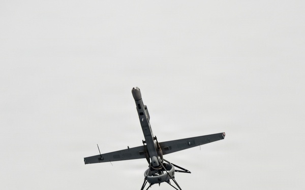11th MEU Marines, Sailors and DOW Contractors Conduct V-BAT Flight Aboard USS Portland