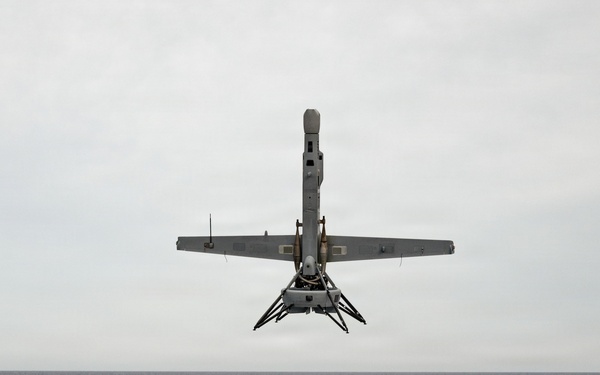11th MEU Marines, Sailors and DOW Contractors Conduct V-BAT Flight Aboard USS Portland