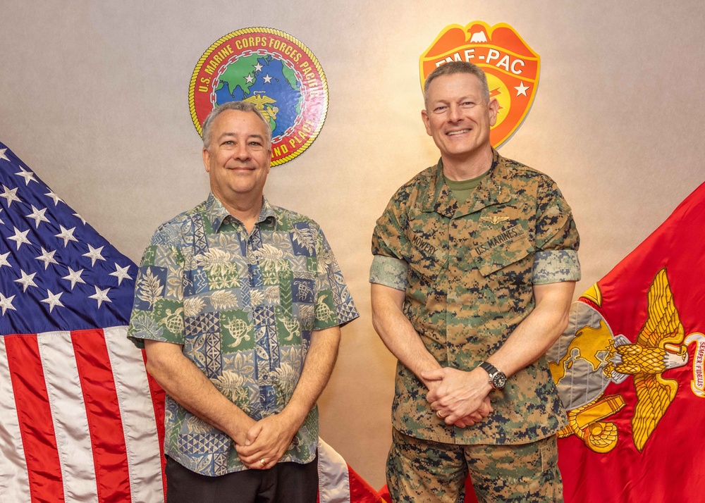 Key Leader Engagement with MARFORPAC deputy commander and Dr. Brendan Mulvaney
