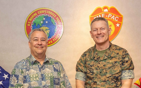 Key Leader Engagement with MARFORPAC deputy commander and Dr. Brendan Mulvaney