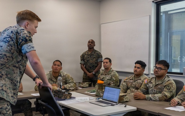 Camp Blaz instructs a joint Lance Corporal Seminar