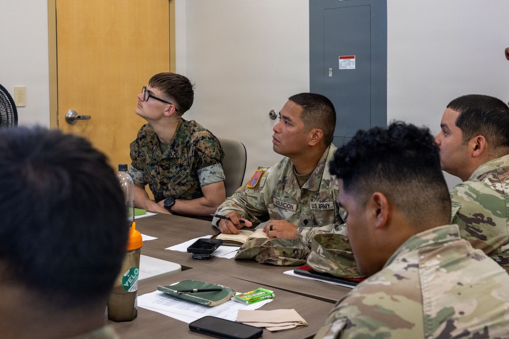 Camp Blaz instructs a joint Lance Corporal Seminar