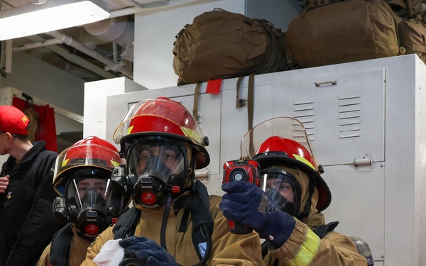 Boxer Conducts Fire Fighting Training