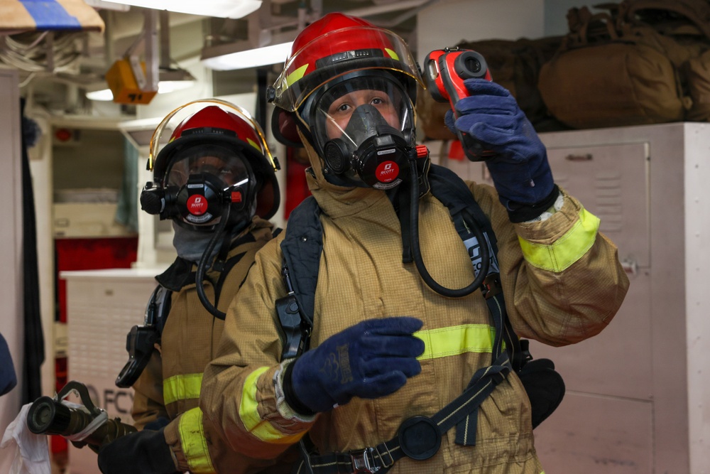 Boxer Conducts Fire Fighting Training