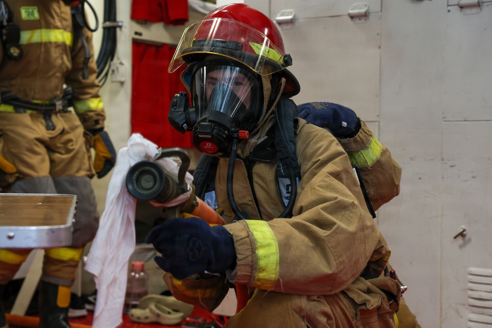 Boxer Conducts Fire Fighting Training