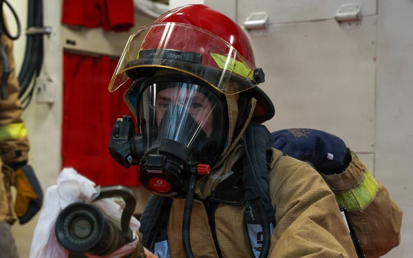 Boxer Conducts Fire Fighting Training