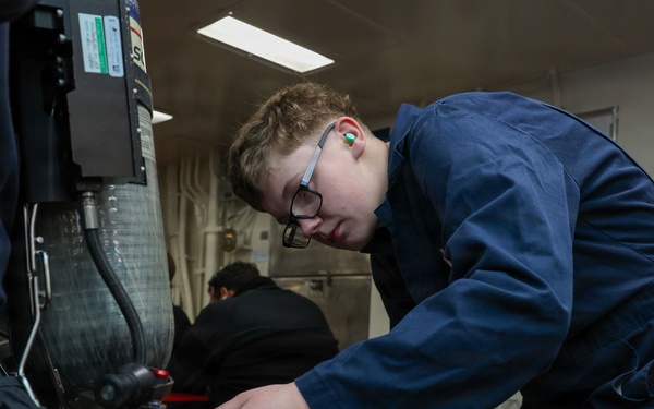 Boxer Conducts Fire Fighting Training
