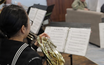 U.S. SEVENTH Fleet Band Performs at USO Grand Reopening