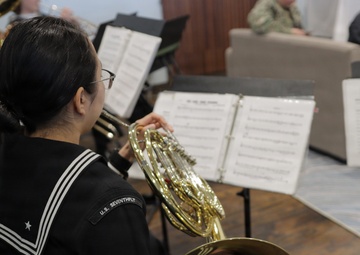 U.S. SEVENTH Fleet Band Performs at USO Grand Reopening