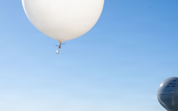 Airmen Assigned to the 45th Weather Squadron Launch Weather Balloons At Sea