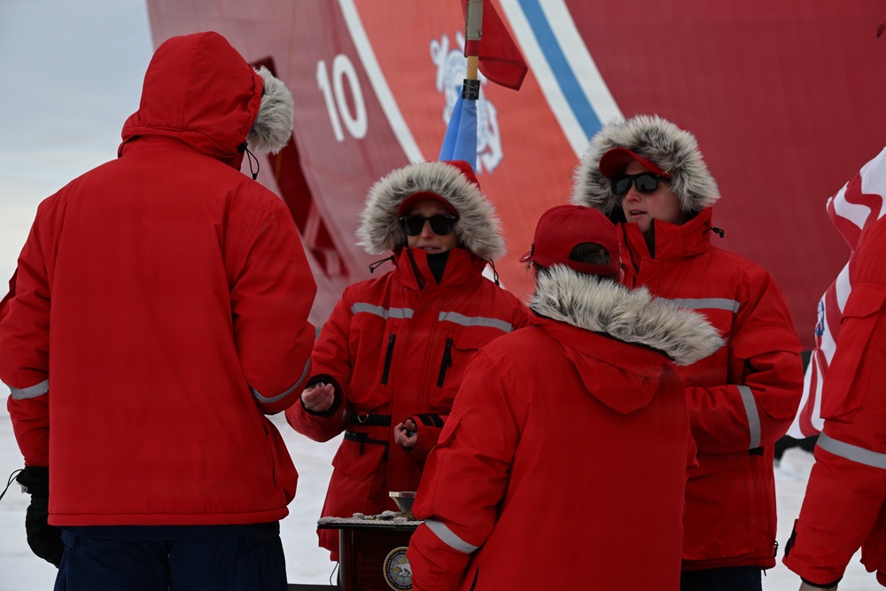 USCGC Polar Star (WAGB 10) conducts Antarctica Service Medal ceremony during Operation Deep Freeze 2026