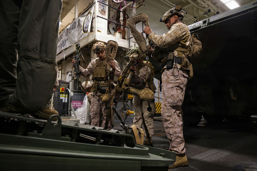 QUART 26.2: 2nd Bn. 4th Marines, 3rd Assault Amphibian Battalion conduct ship to shore operations aboard USS Makin Island