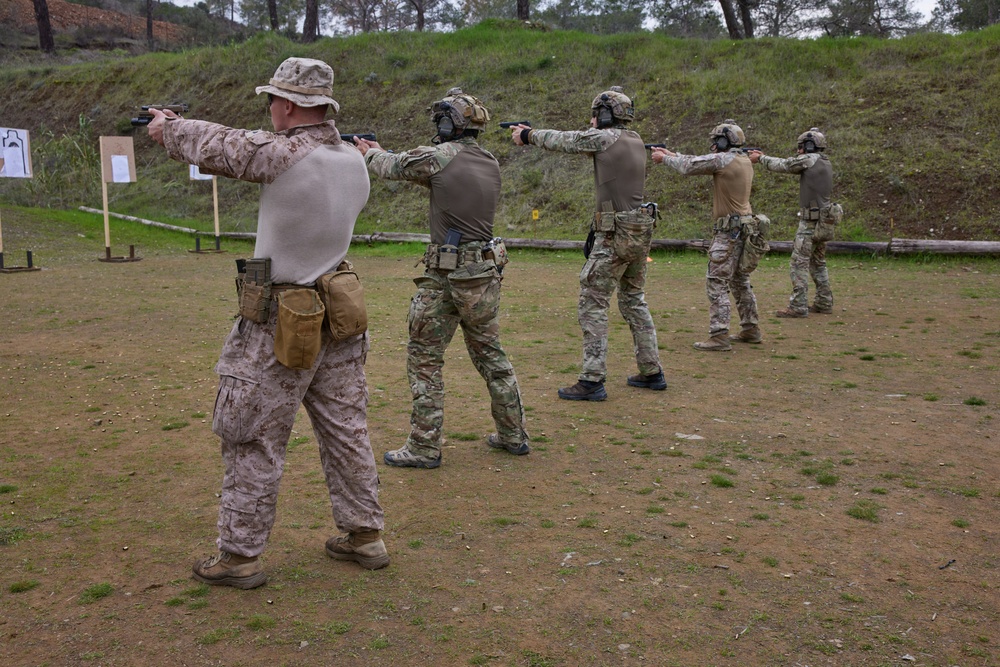 U.S. Marines with FAST Company Europe and Cyprus Special Forces range day