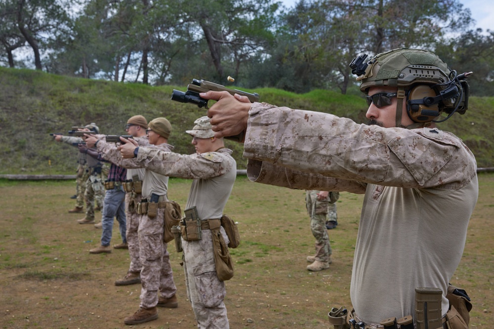U.S. Marines with FAST Company Europe and Cyprus Special Forces range day