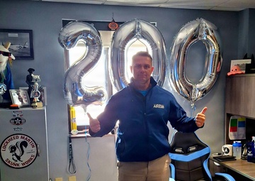 Tech. Sgt. Jason Malm enlists more than 200 individuals into the New York Air National Guard.