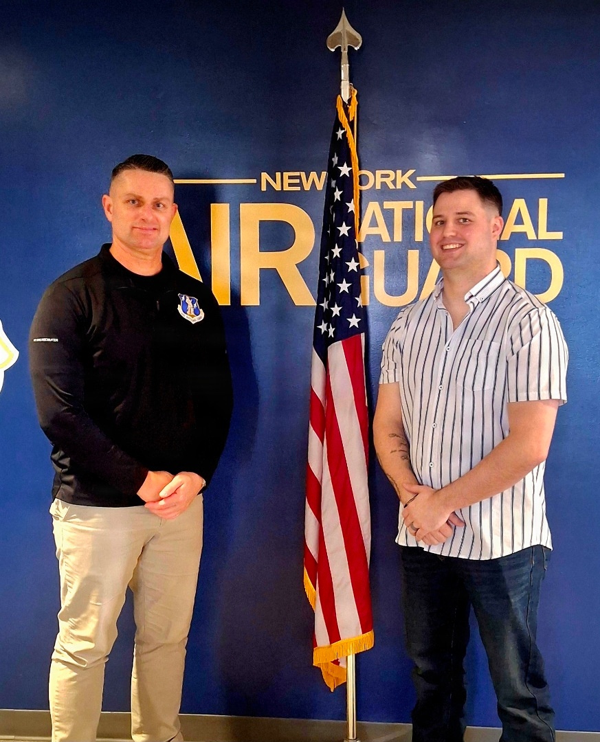 Technical Sgt. Jason Malm enlists more than 200 individuals into the New York Air National Guard.