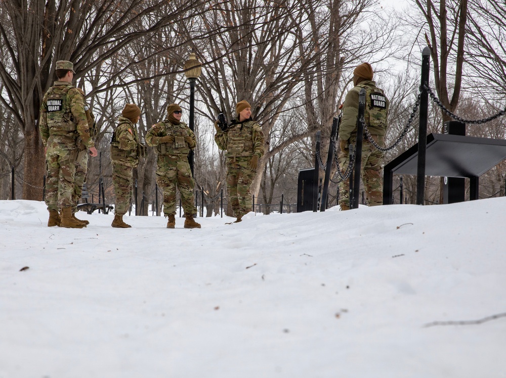 Mississippi National Guard Soldiers Patrol Lincoln Memorial