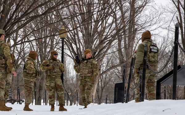 Mississippi National Guard Soldiers Patrol Lincoln Memorial