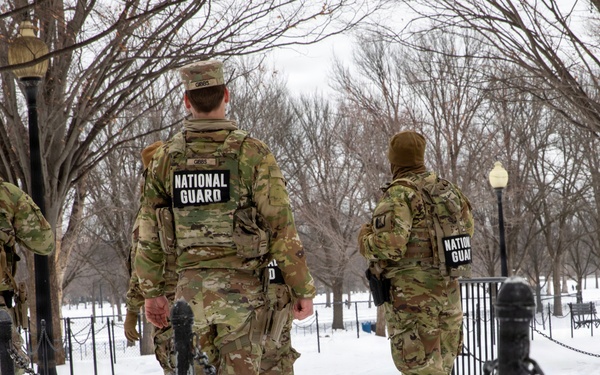 Mississippi National Guard Soldiers Patrol Lincoln Memorial