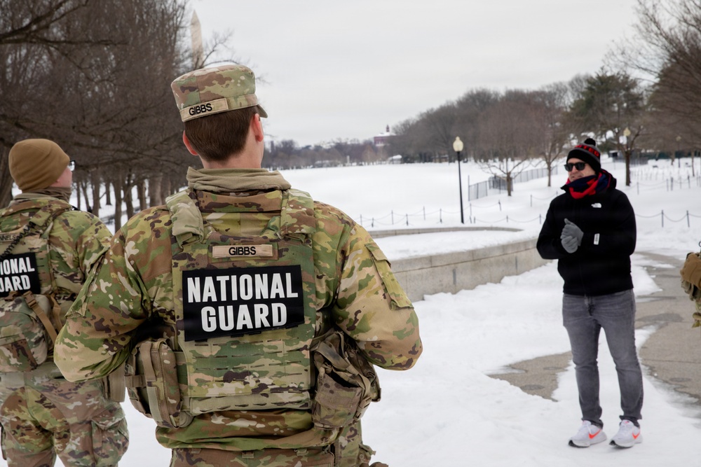 Mississippi National Guard Soldiers Patrol Lincoln Memorial
