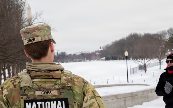 Mississippi National Guard Soldiers Patrol Lincoln Memorial