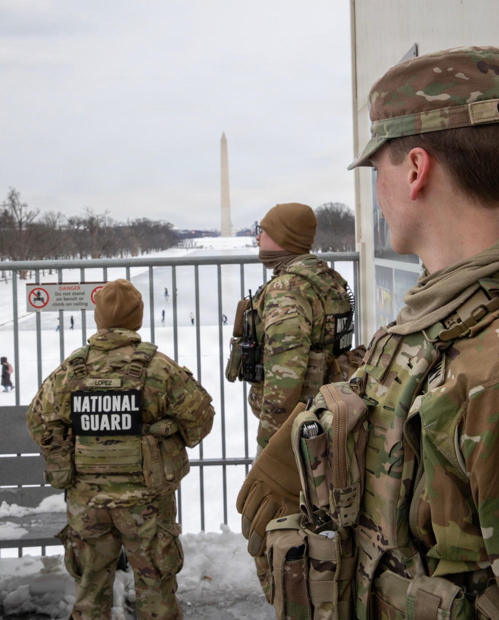 Mississippi National Guard Soldiers Patrol Lincoln Memorial