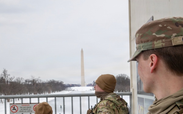 Mississippi National Guard Soldiers Patrol Lincoln Memorial