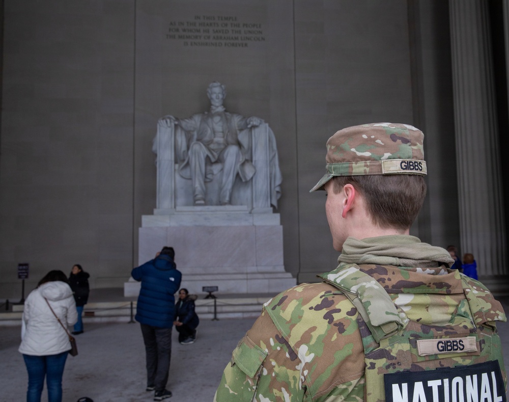Mississippi National Guard Soldiers Patrol Lincoln Memorial