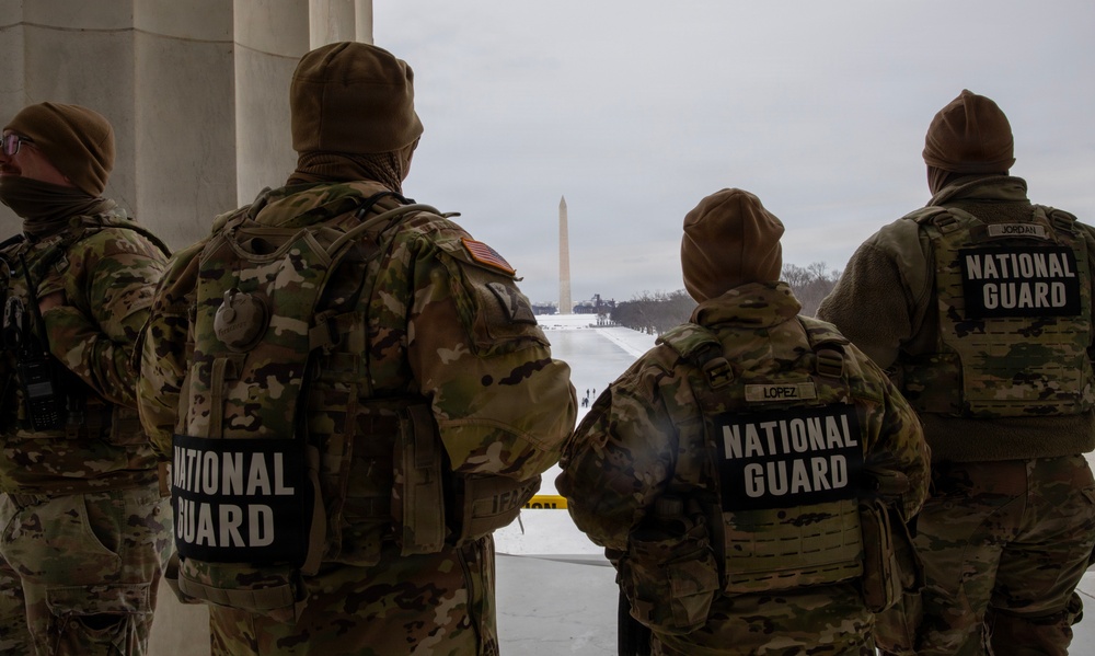 Mississippi National Guard Soldiers Patrol Lincoln Memorial