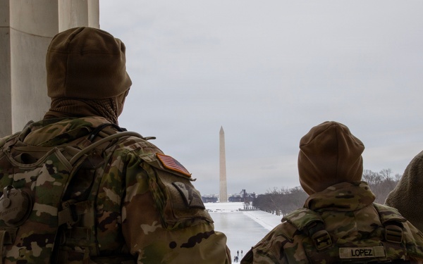 Mississippi National Guard Soldiers Patrol Lincoln Memorial